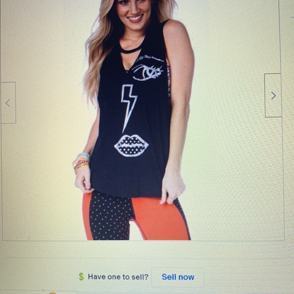 V-Neck Cutout Detail On Front  plus a Bright Foil Graphic - Picture 4 of 6